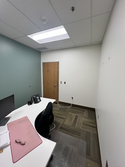 After repaint—finished Sunnyland office interior with professional commercial painting.