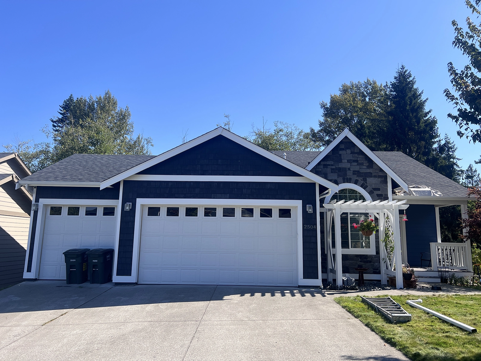 Whatcom Falls neighborhood exterior repaint — finished siding and trim