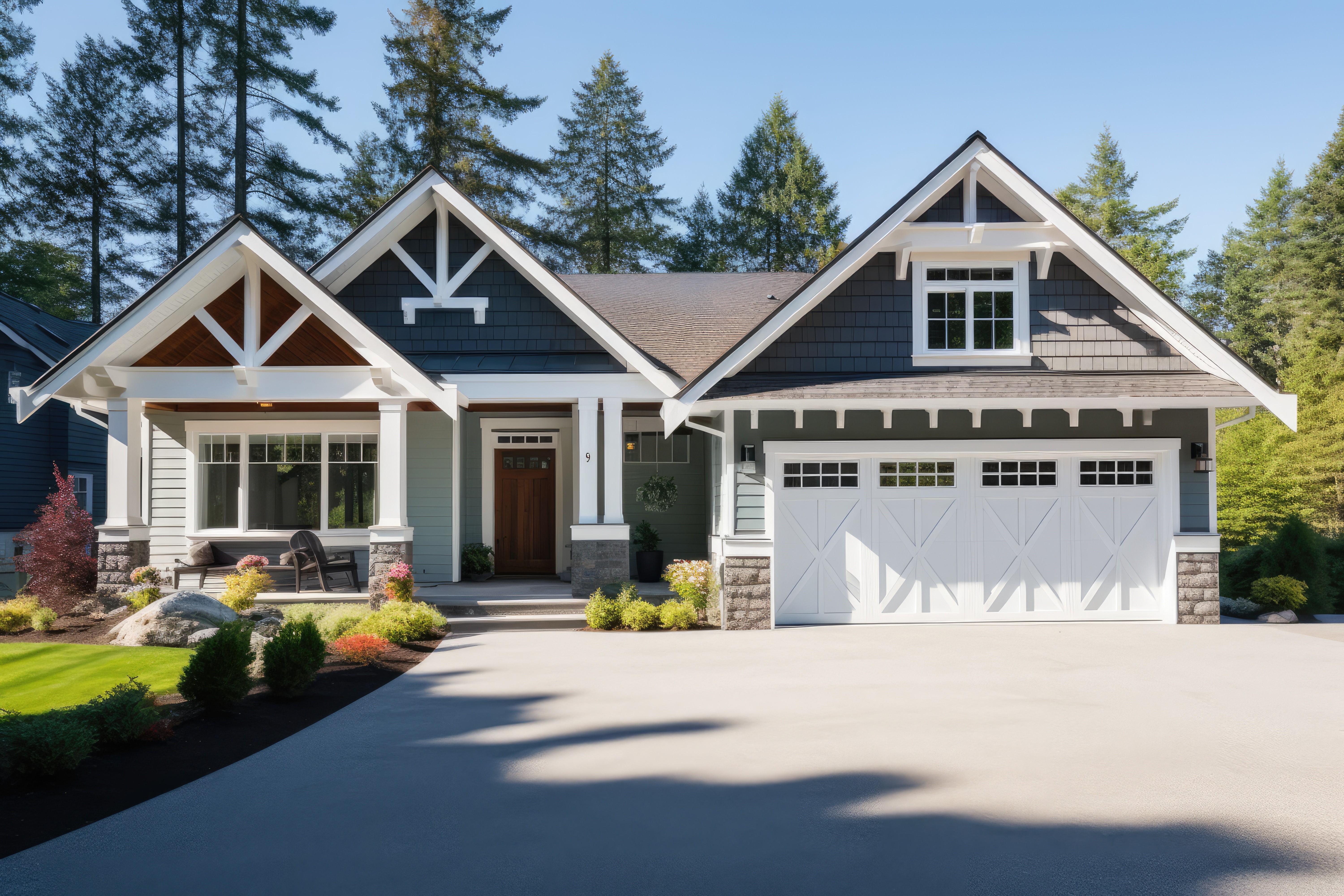 Medium house exterior painting project showcasing high-quality finishes and craftsmanship