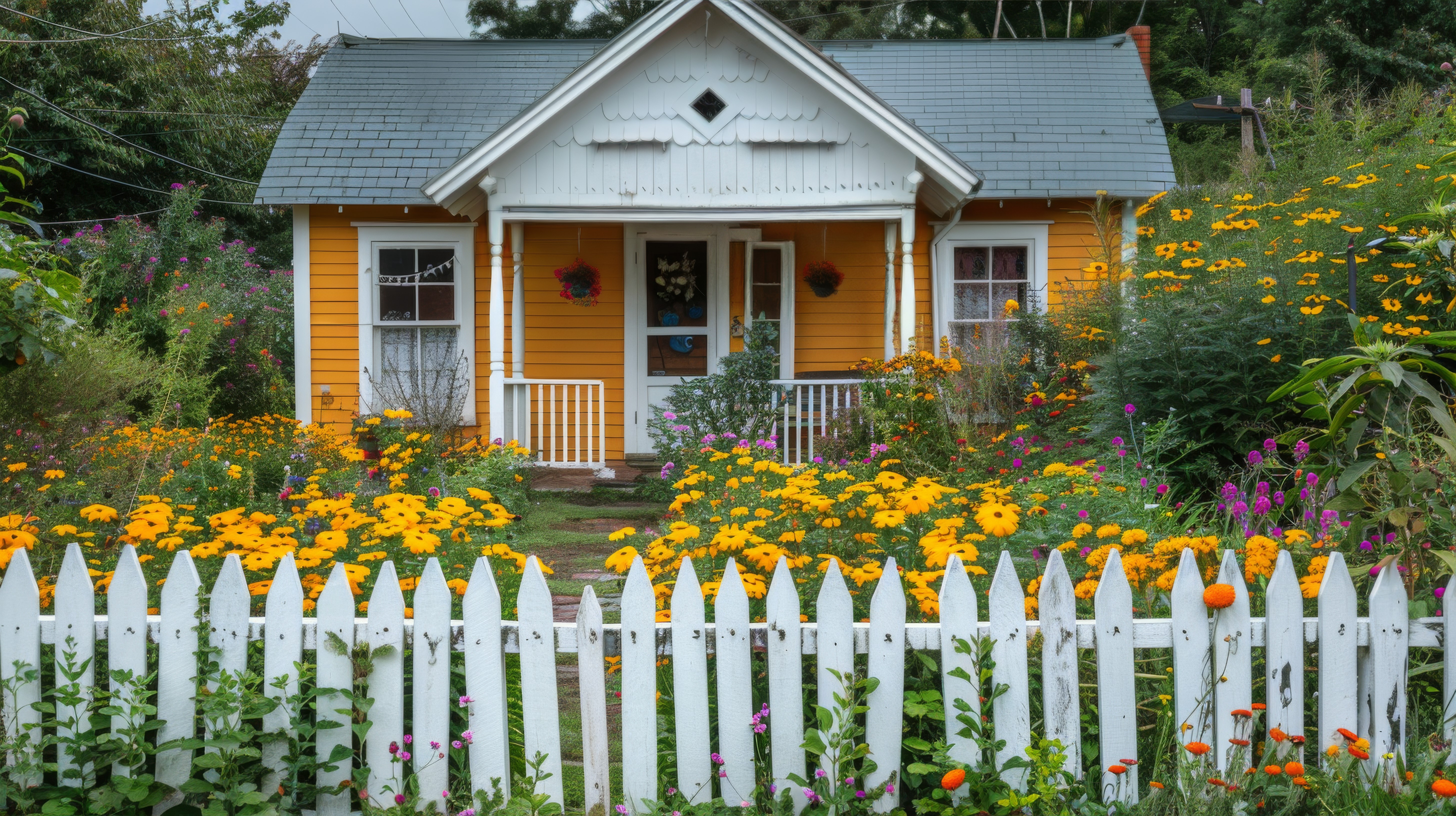 Small house exterior painting project showcasing high-quality finishes and craftsmanship